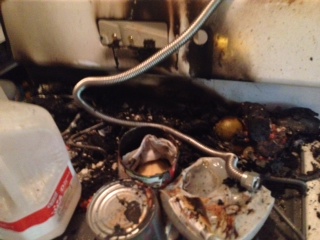 stove burned up due to house fires